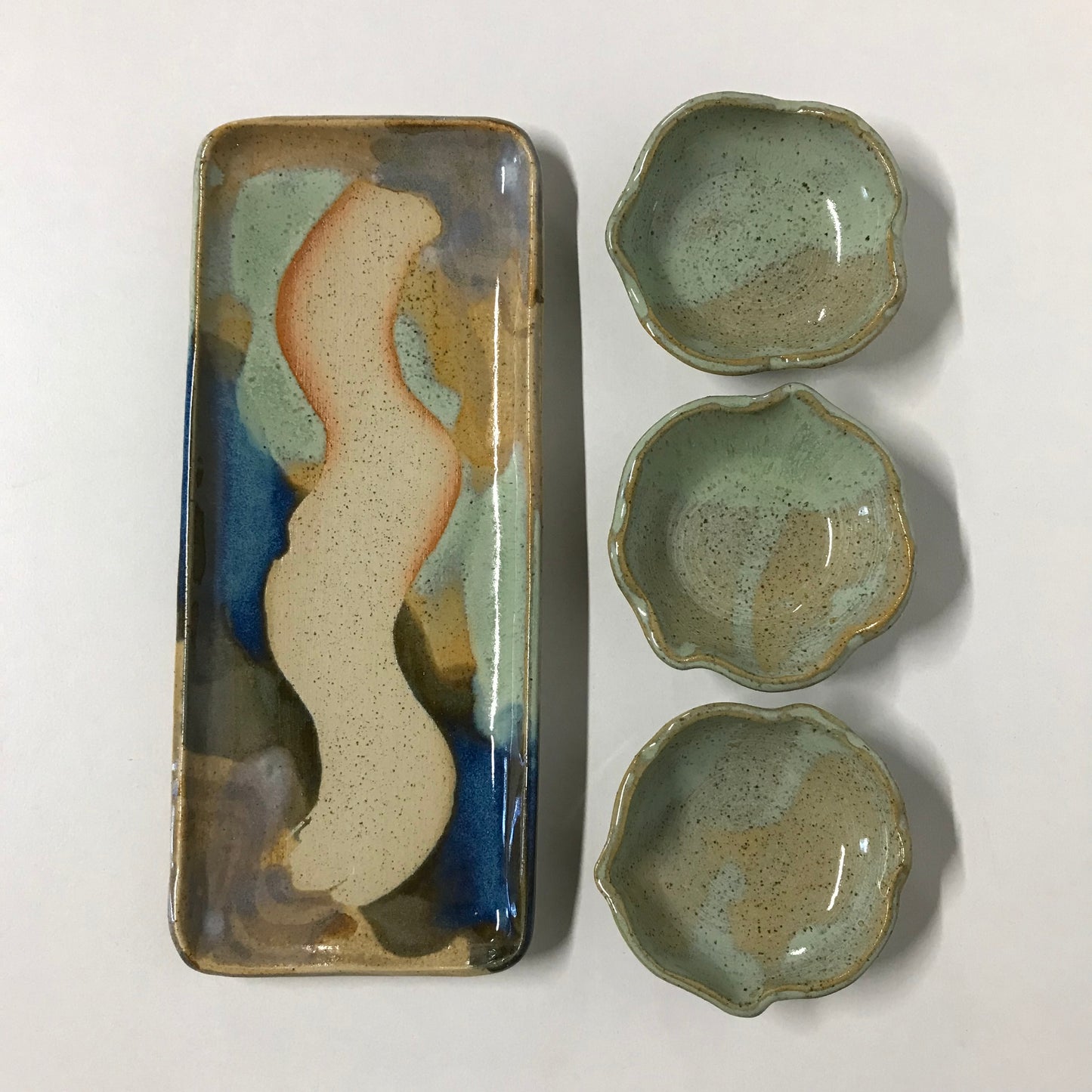 Dipping Sauce Bowls & Small Tray