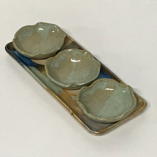 Dipping Sauce Bowls & Small Tray