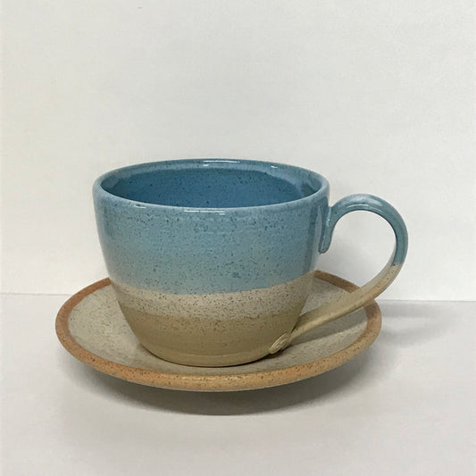 Tea cup & saucer - Powder Blue
